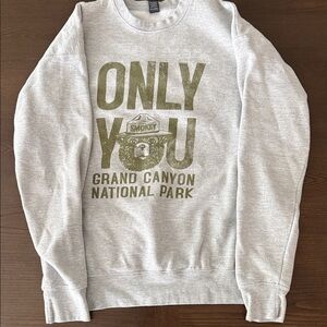 Tultex Smokey Bear National Park “Only You” Grand Canyon Gray Graphic Sweatshirt